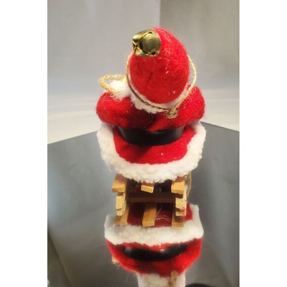 Santa Claus Christmas Sled Decoration Ornament Accessories Holiday Decor - Picture 6 of 9